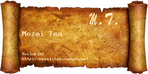 Mezei Tea névjegykártya